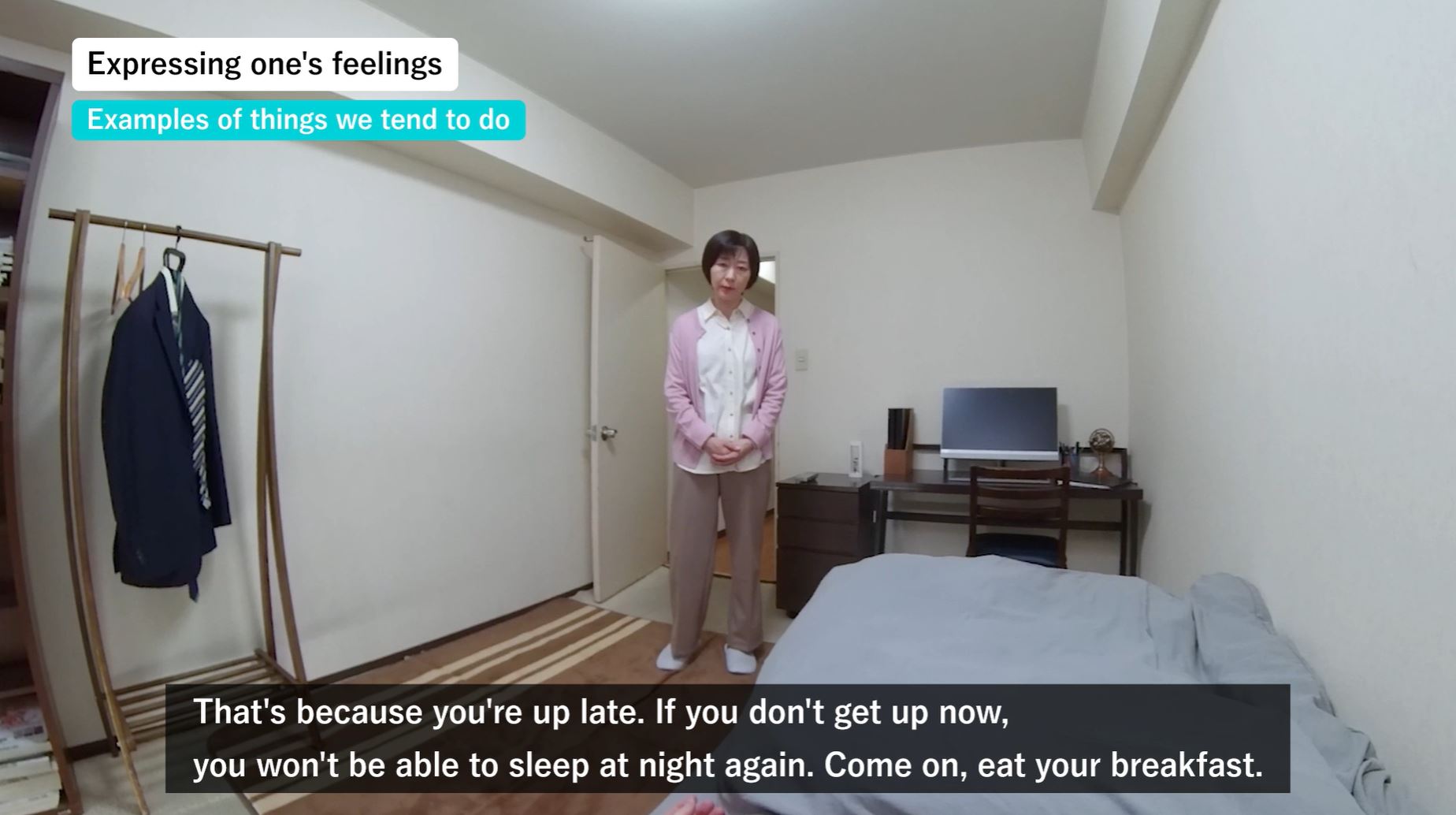 Sample video (English subtitles) : expressing one’s feeling